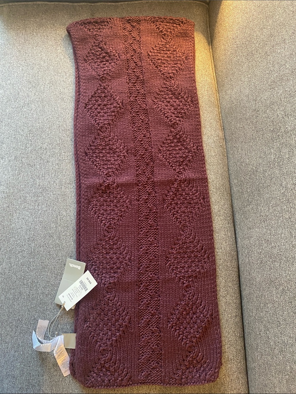 Bench Plum Cable Knit Cardigan